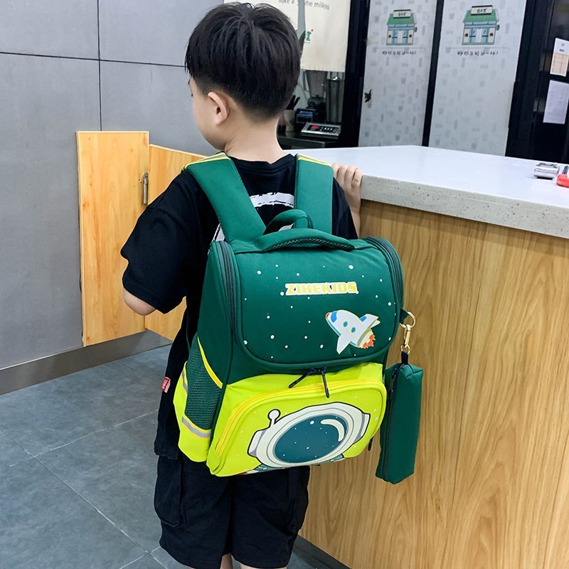 Kattenpatroon kinderrugzak grage 1 elementaire nylon rugzakken ruimteprint schooltas voor jongens meisjes waterdichte schooltassen