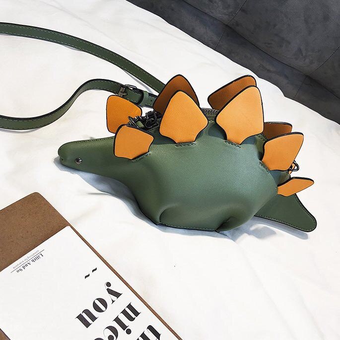 Borse per le donne 2020 delle donne borsa donna borsa a tracolla carino a forma di dinosauro shopping borsa delle borse a tracolla in pelle donna: verde