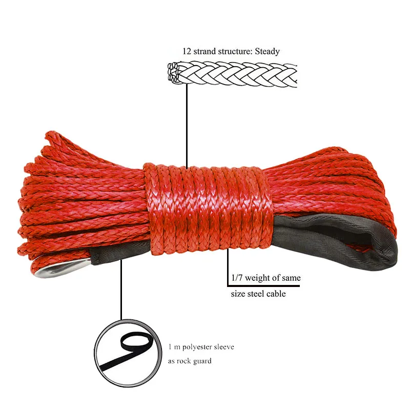 7700LBs Windenleitung Kabel Seilwinden Abschlepphaken Stopper Gummi für ATV SUV UTV LKW Offroad Zubehör