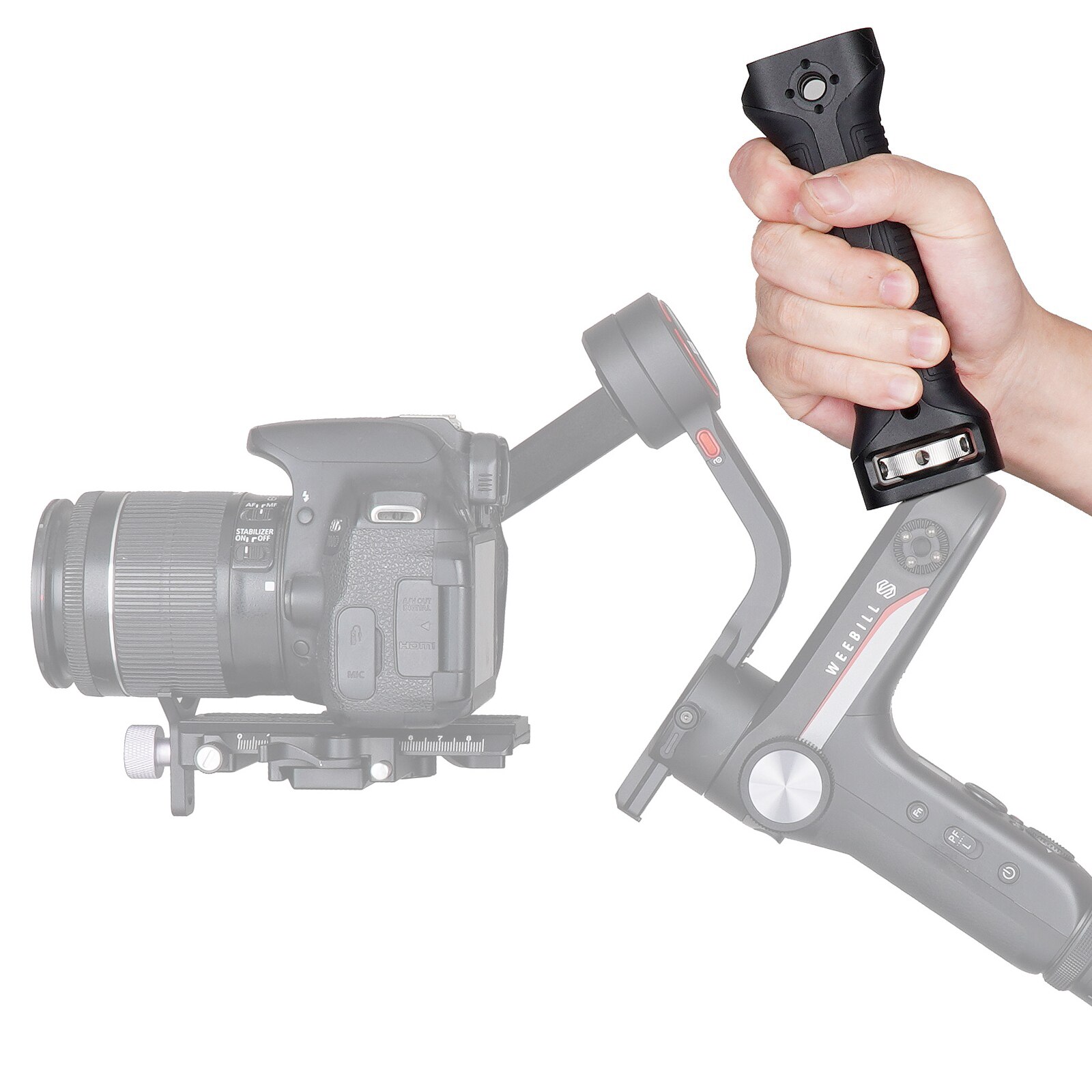 Neue Griff Verlängerung Hand Griff für Zhiyun Weebill S Weebill 2 Gimbal Stabilisator Handheld Zubehör mit 1/4 "Schraube See