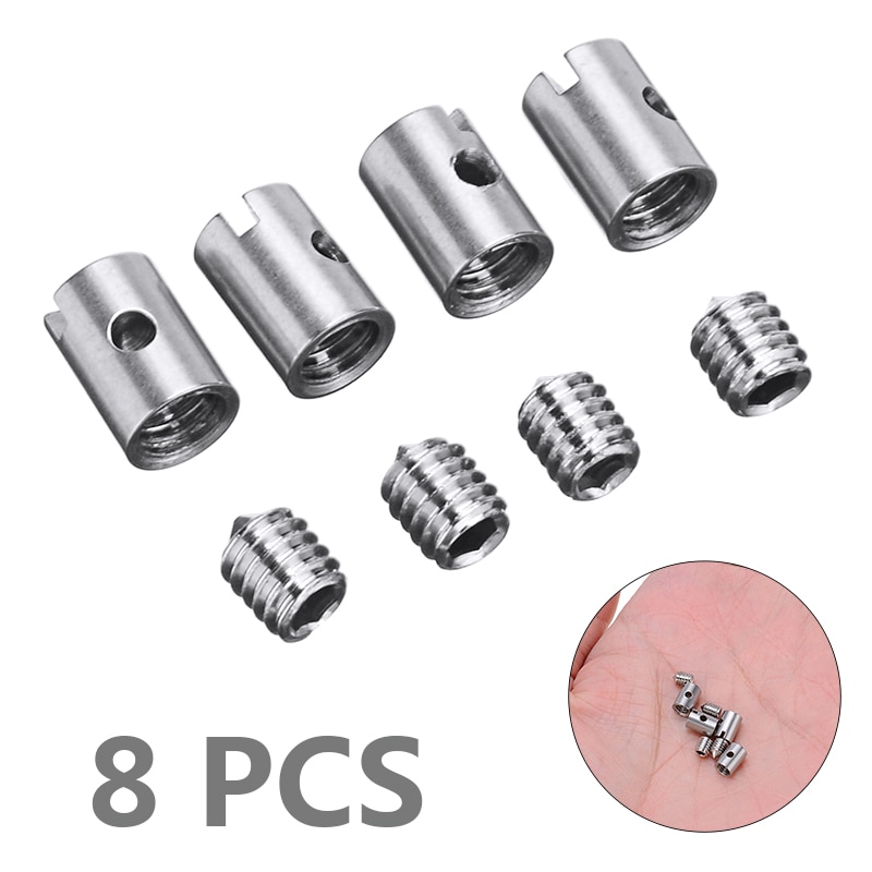8Pcs 5mm Car Solderless Cable Nipples Throttle Choke Anticorrosion Rust-proof For Setting Up Carb Cables Motorcycle Mower Parts