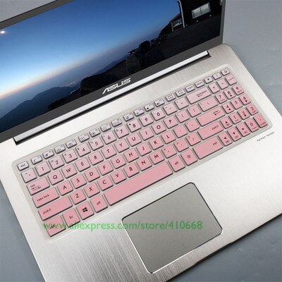 15.6 inch Laptop Keyboard Cover Skin For Asus VivoBook Pro 15 N580 N580G N580GD N580VD M580VD M580 NX580VD YX570ZD YX570ud YX570: Gradual pink