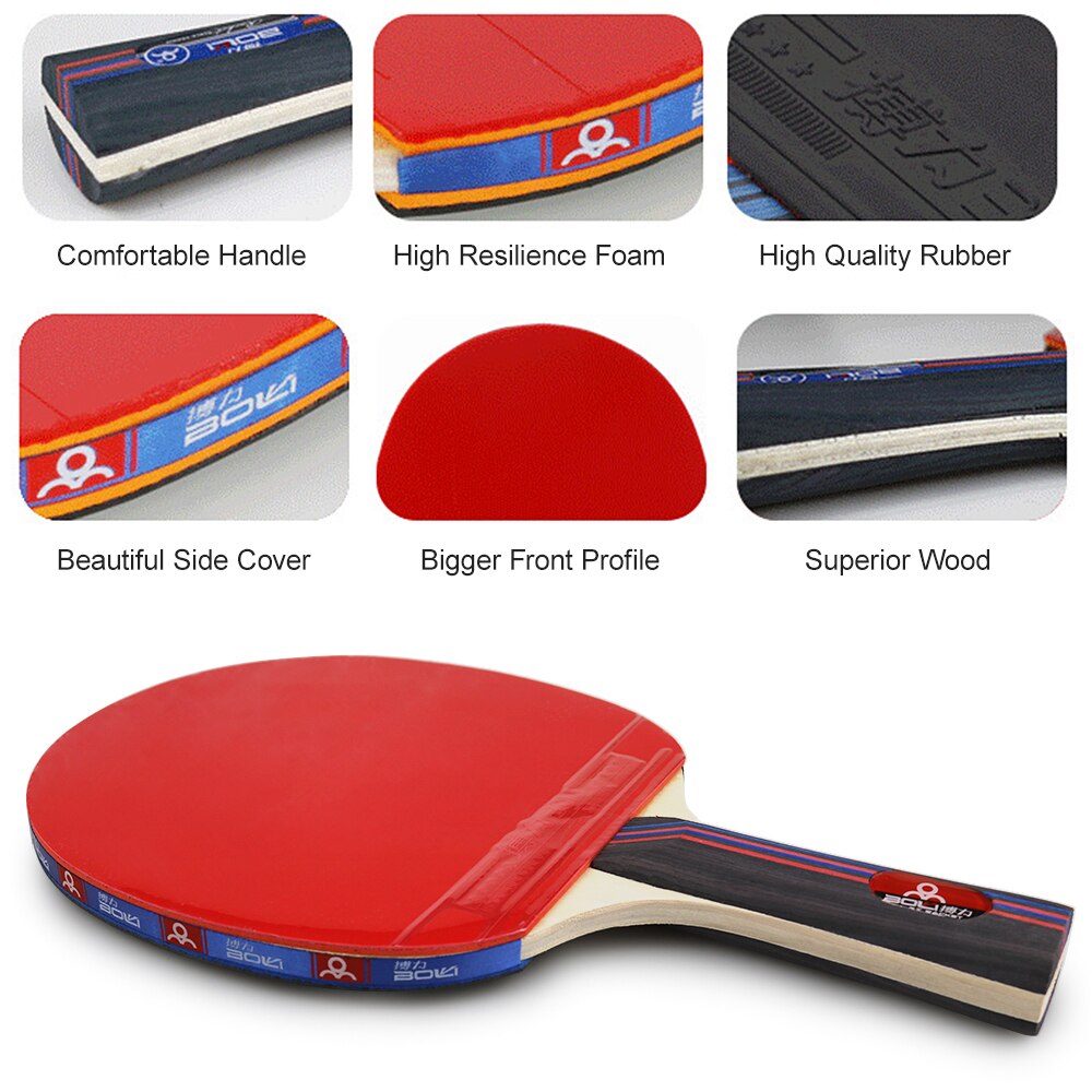 Table Tennis Ball and Bat Set 4 Ping Pong Bats 8 Ping Pong Balls Pack Table Tennis Set 4 Ping Pong Balls Bats Rackets Kit