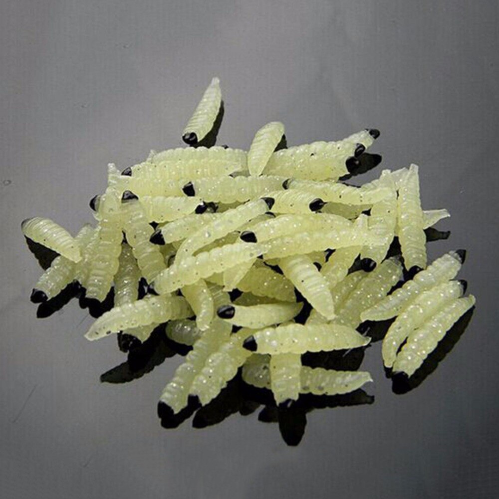 30pz Molle della Gomma di silicone vermi pesca adescare Artificiale larva larva Verme Carpa Esche Da Pesca per il Fiume Lago accessori per la Pesca