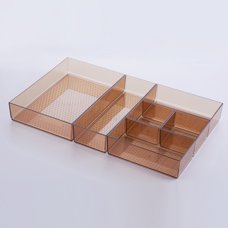Boîte de rangement de maquillage de style tiroir, conteneur en plastique pour divers articles cosmétiques, séparateur de couverts de cuisine, organisateur de divers articles de bureau
