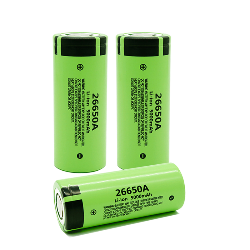 10 Uds 26650A 3,7 V 5000mAh batería de alta capacidad 26650 20A batería recargable de ión-litio para linterna de juguete
