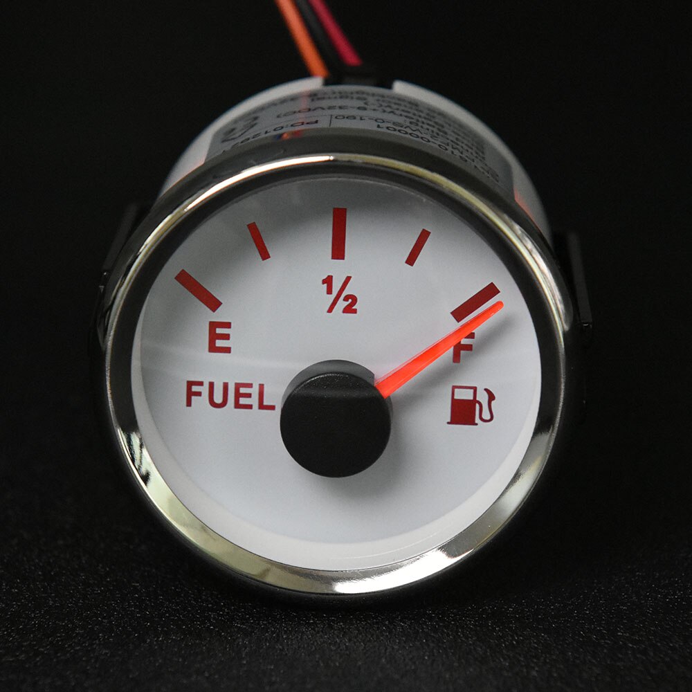 52MM Fuel Level Gauge with 100 125 225 250 300 350 450 500 600mm Fuel Sender Unit 0-190ohm Fuel Level Sensor Auto Gauge for Boat