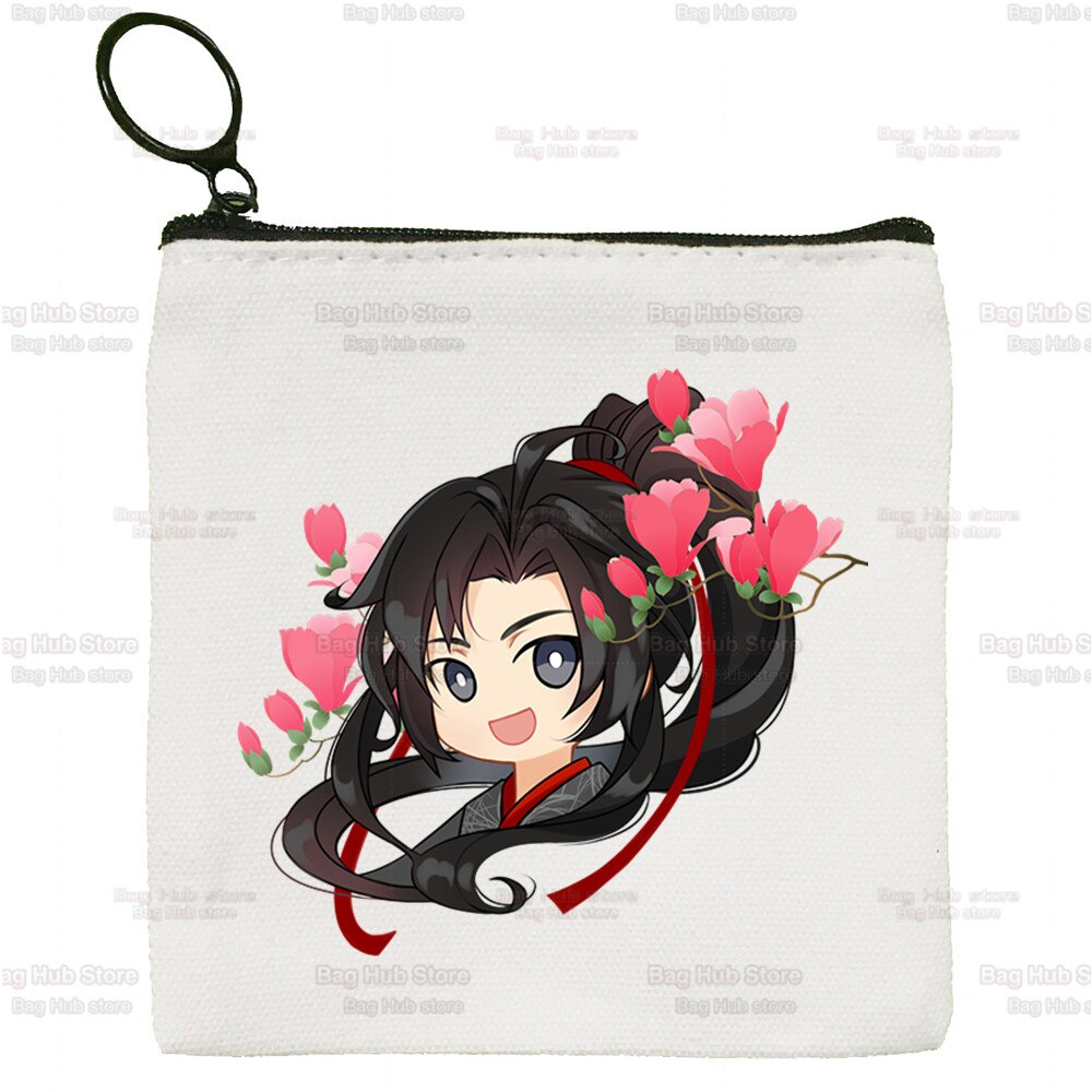 Mo Dao Zu Shi Einfache Geldbörse Student Leinwand Die Untamed Lan WangJi Wei Wu Xian Nette Schlüssel Tasche Mini kupplung Kleinen Geldbeutel: F