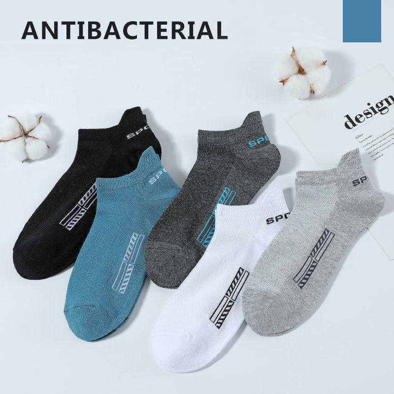 10 par/lote calcetines de hombre de calcetines deportivos de algodón transpirables tobilleros malla Casual Atlético verano corte fino corto Sokken