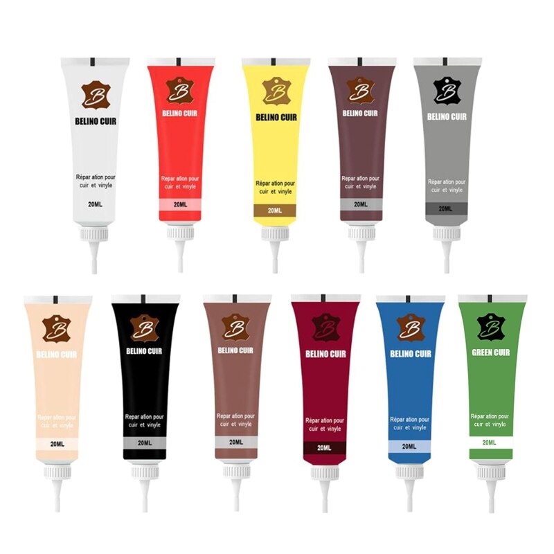 Gel de finition et de rénovation, 11 couleurs, pour la réparation du cuir, directe, N18 21