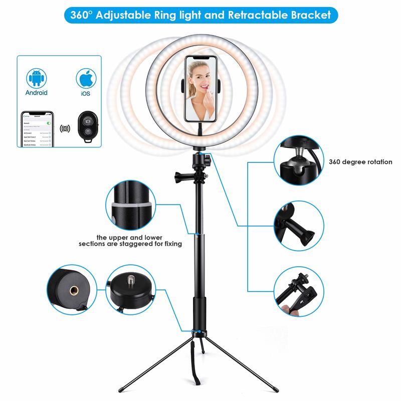 6/10 "Licht Ring Met Statief Fotografie Studio Verlichting Cirkelvormige Lamp Led Usb Professio Video Led Selfie Ring Light Stand