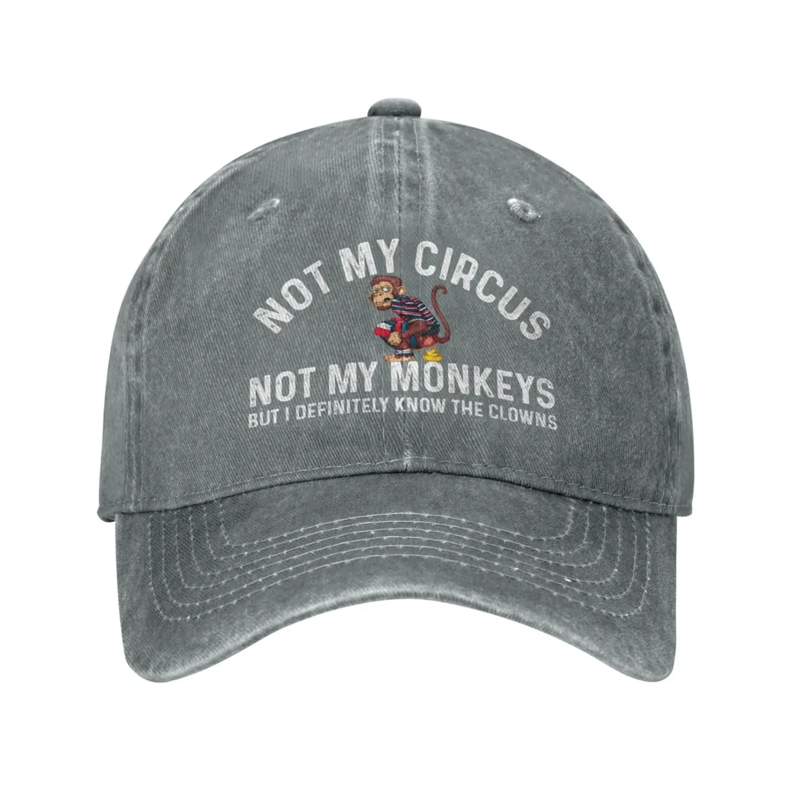 Chapeau drôle, pas mon cirque, pas mes singes mais je connaître définitivement les Clowns, casquette pour femmes, casquettes de papa, chapeaux Vintage: green