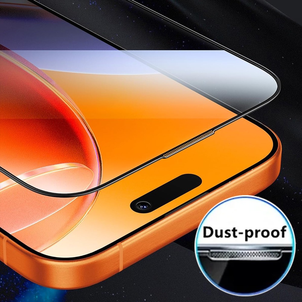 3Pcs Full Coverage Tempered Glass for iPhone 17 16 15 14 Pro Max Air 16e 17e Screen Protector for iPhone 15 14 Plus 13 12 11 Pro