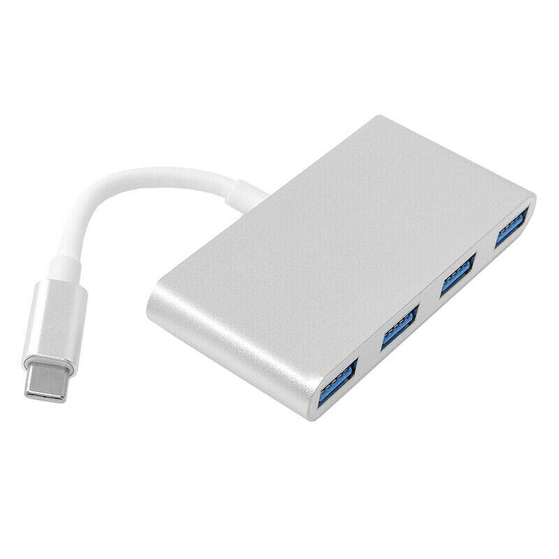 Thunderbolt usb 3.1 type-c naar usb 3.0 4- poorts hubadapter usb-c aluminium