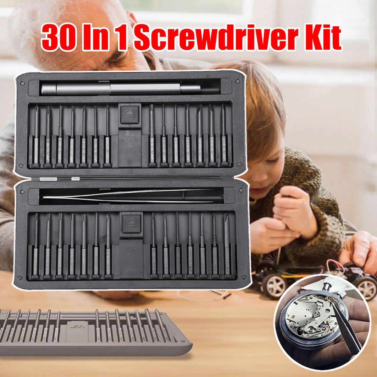 JIMI 30 IN 1 Multi-purpose Precisie Schroevendraaiers Kit Reparatie Tool DIY Schroevendraaier Set w/Pincet