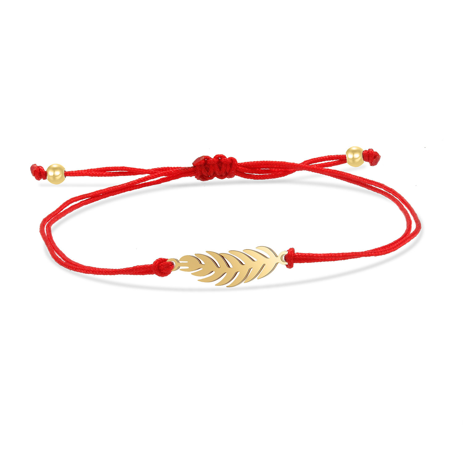 Rvs Hond Met Holle Perzik Hart Charme Rode Koord Verstelbare Armband Vrouwen Eenvoudige Gevlochten String Handgemaakte Sieraden: Hot Stamping
