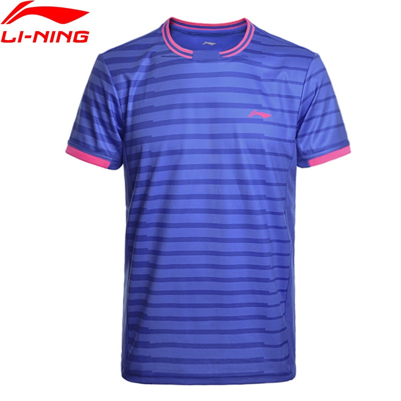 Li-Ning Uomini Badminton Camicette A SECCO Traspirante Regular Fit Sport T-Camicette Fodera li ning Tee AAYM143 MTS2646