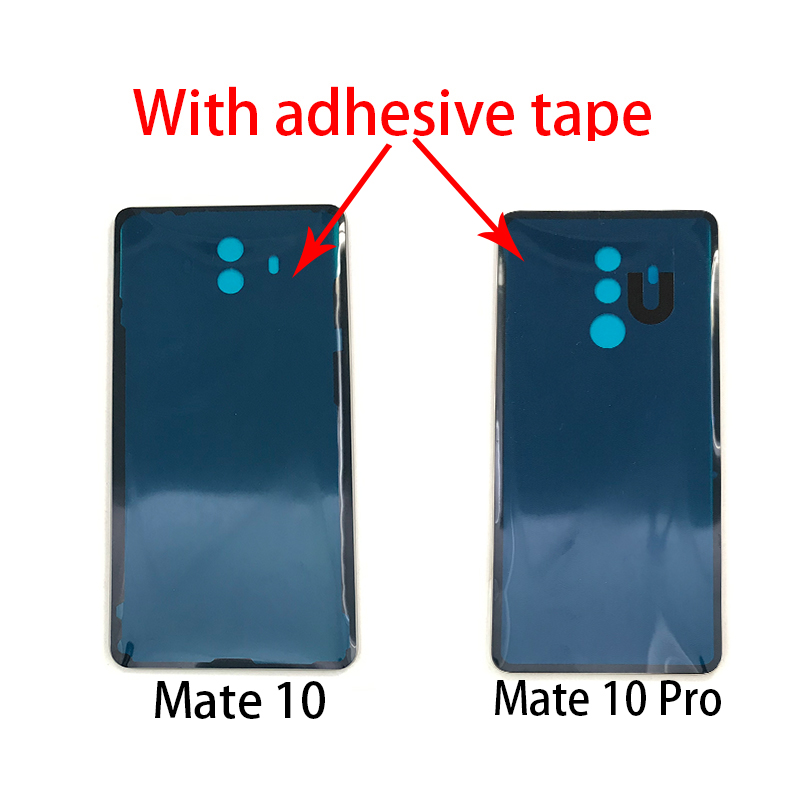 Capa traseira para porta de celular, peça de reposição com adesivo cola para huawei mate 10 mate 10 pro