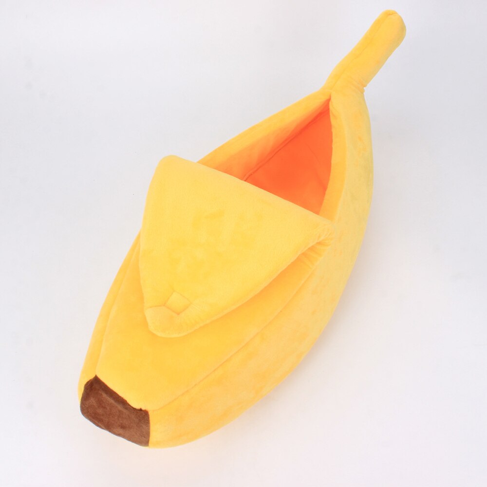 Banaan Vorm Pet Hond Kat Bed Mat Huis Duurzaam Kennel Doggy Puppy Kitten Kussen Mand Warm Draagbare Hond Kat Supplies: yellow / 40x15x10cm