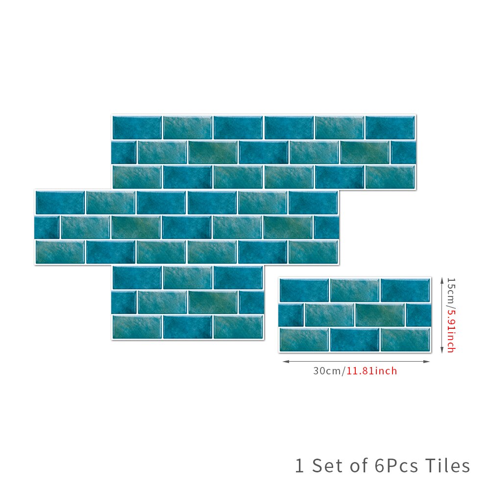 Decoración de pared de cerámica Retro europea, pegatinas autoadhesivas a prueba de aceite para azulejos de baño, impermeables, Marrón sólido: FG04