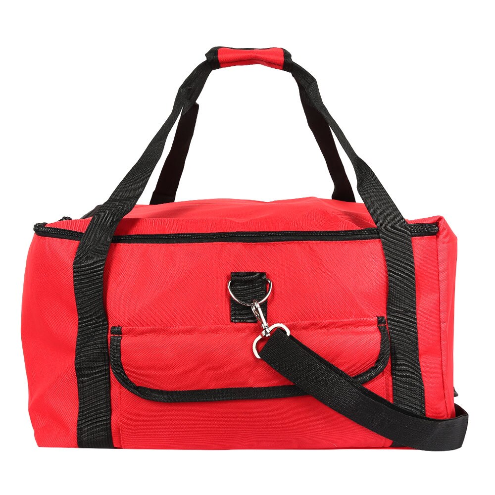16 inch Insulated Pizza Bag Portable Cooler Bag Thermal Lunch Picnic Box Fresh Food Container Waterproof Insulated Bag: Red