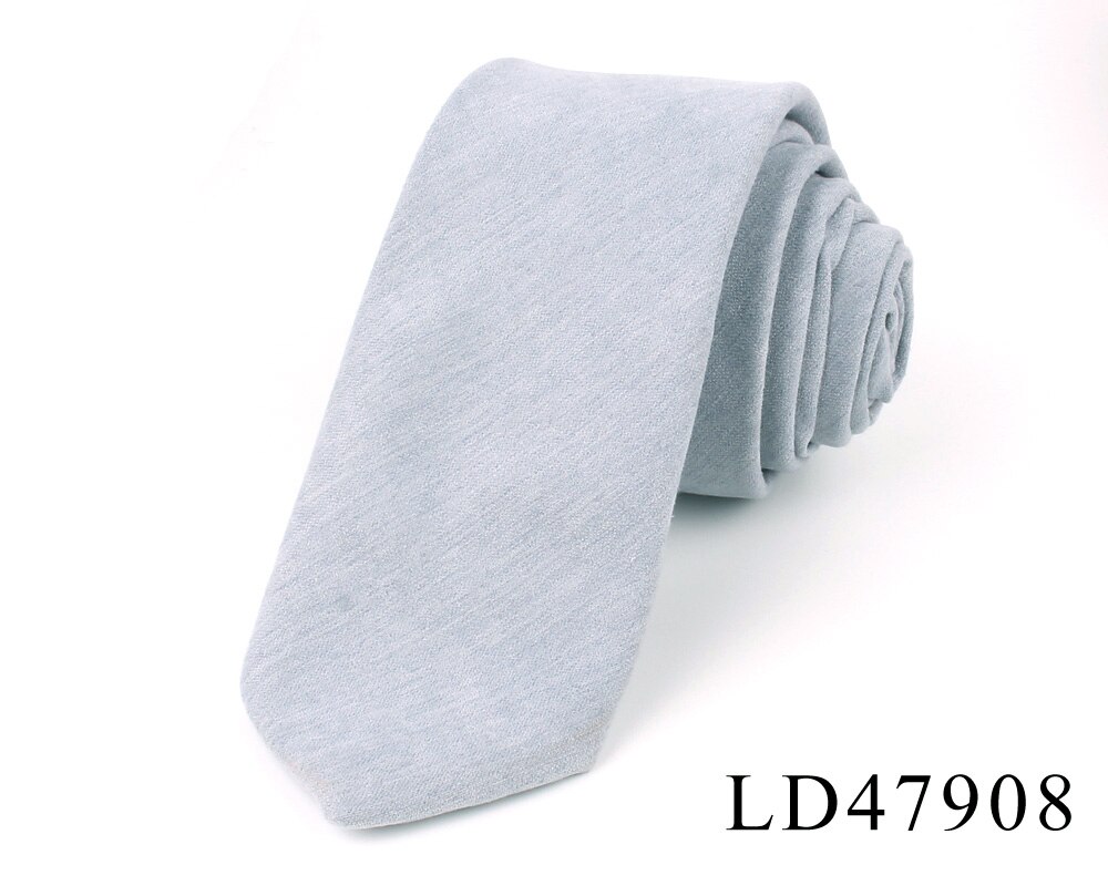 Gravatas de cor sólida para homens e mulheres, gravatas finas e casuais para casamento: LD47908