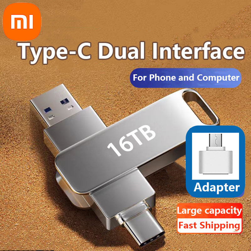 Xiaomi 16TB 3.2 Flash Drives High Speed USB Transfer Metal Pendrive Memory Card Pendrive Flash Disk Memoria Waterproof Stick
