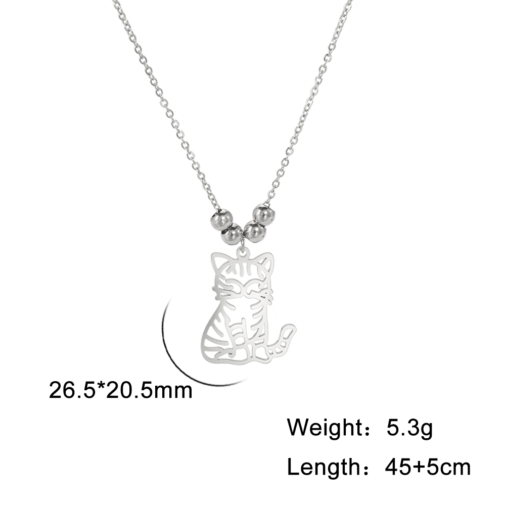Cazador Schattige Dieren Kat Hanger Ketting voor Vrouwen Meisjes Mooie Poot Choker Halsketting Roestvrij Stalen Sieraden 2025