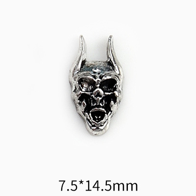Accesorios de manicura de lujo para decoración de uñas, 10 piezas, Cruz Vintage, 3D, aleación barroca, Ángel, corazón, arte de uñas, DIY: Gris oscuro
