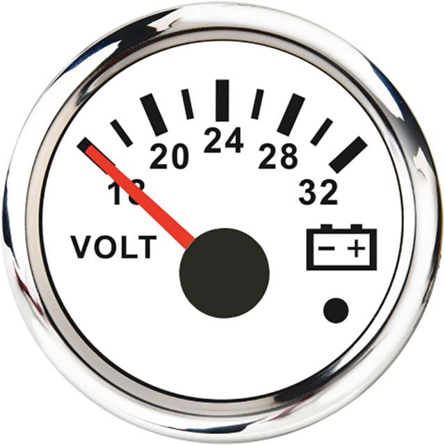 Punkt alarmowy licznik samochodowy miernik pojazdu 12V samochód 52mm termometr do wody prasa do oleju wskaźnik ciśnienia paliwa Volt dla Motorcycle Boat: Volt 18-32V WS