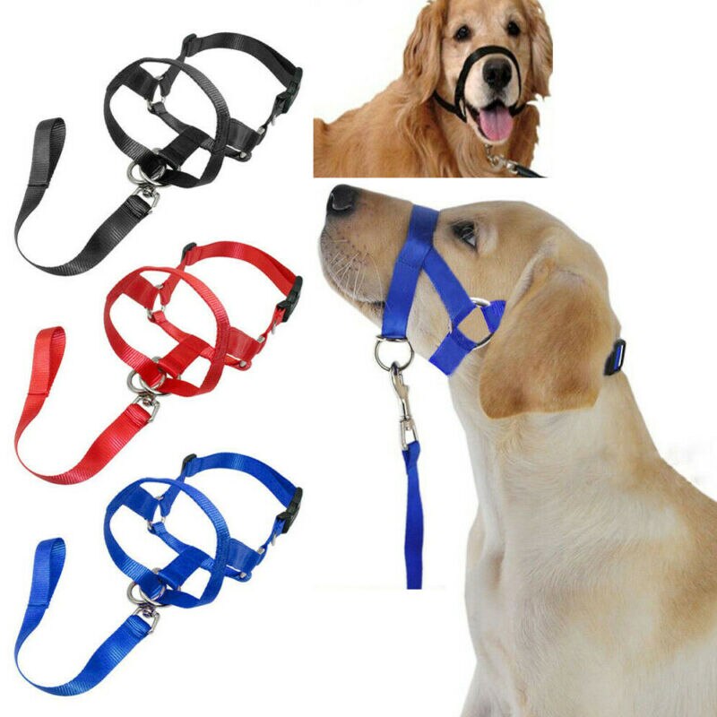 Large Pet Gentle Leader Dog Head Collar Training Dog Halter Harness Stop Pulling Straps