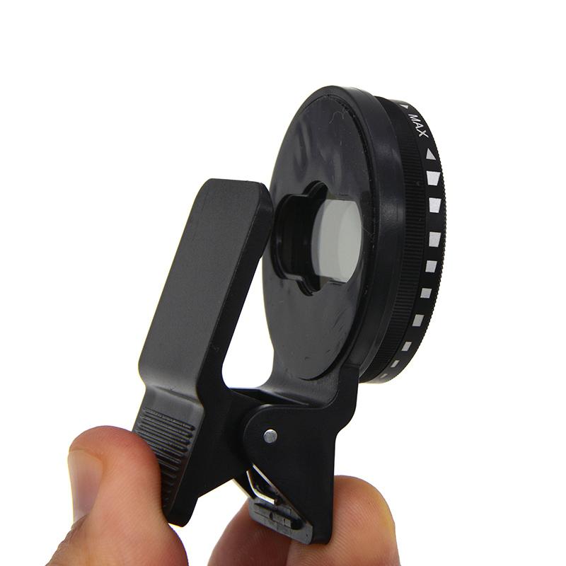 Trèfle d'abeille réglable 37mm densité neutre clipsable ND2 - ND400 téléphone caméra filtre lentille pour Android ios Mobile r57