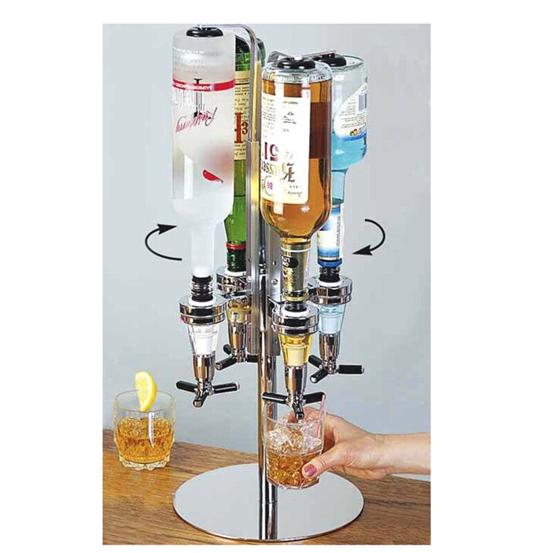 Drink Dispenser Stainless Steel Wall Mount Stand Drinks Optics Bar Butler Spirits Party Bar Kitchen Gadgets