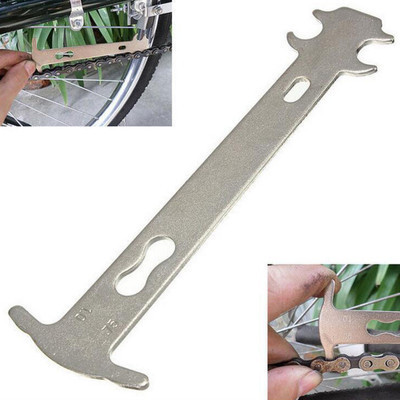 Testeur d&#39;usure de chaîne de vélo Portable, outil de réparation de bicyclette, vélo de montagne, chaîne de remplacement: Silver