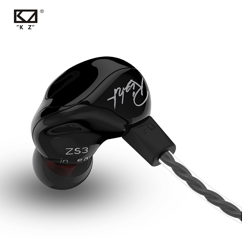 Kz ZS3 1DD Hifi Sport In-Ear Oortelefoon Dynamische Driver Noise Cancelling Headset Met Microfoon Vervanging Kabel AS10 BA10 ES4