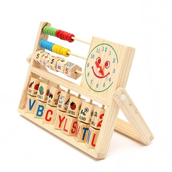 VE4A Hout Educatief Computing Rack Multifunctionele Flap Kinderen Educatief Speelgoed (Kleur: Multicolor)