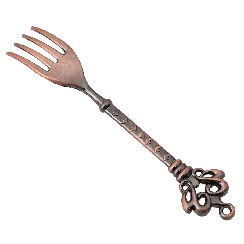 Estilo real clásico cocina Bar comedor bronce tallado pequeño café cubiertos de postre para aperitivos 6 unids/set accesorios vajilla