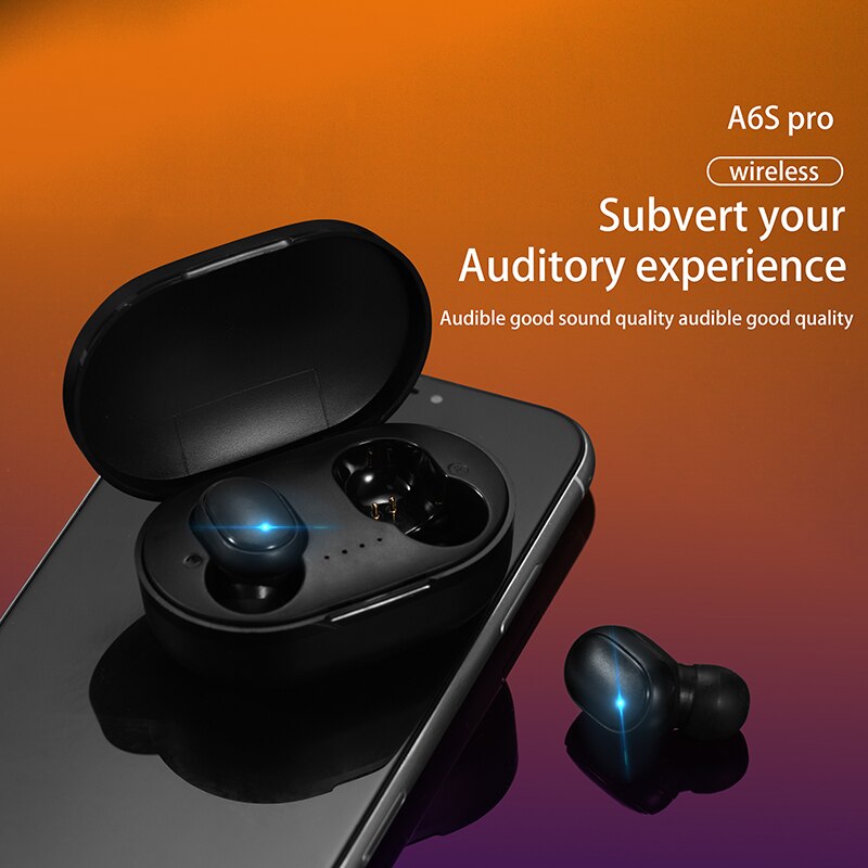 ZUTA A6S Wireless Bluetooth 5.0 TWS Earphone Mini Earbuds With charging BOX noise canceling Sport Headset For all smartphone