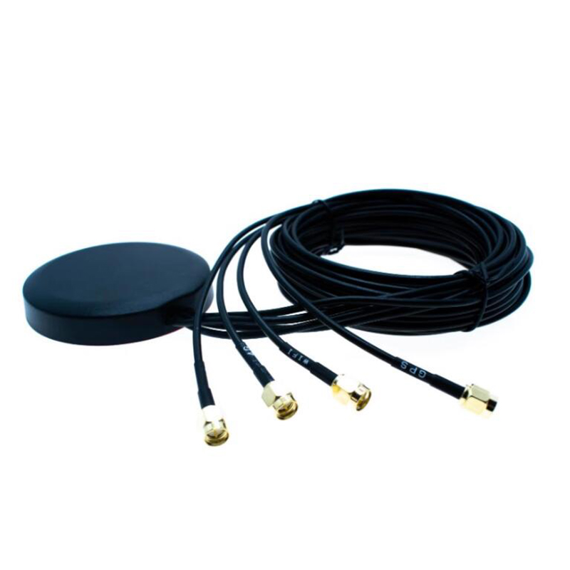 Antena piezas 4G + 4G + GPS + WIFI, Cuatro en Uno, 2,4G LTE + GPS + 2,4 Ghz, Bluetooth 5G, antena combinada para exteriores, pasta de 1,5 M, SMA FAKRA, 1 unidad