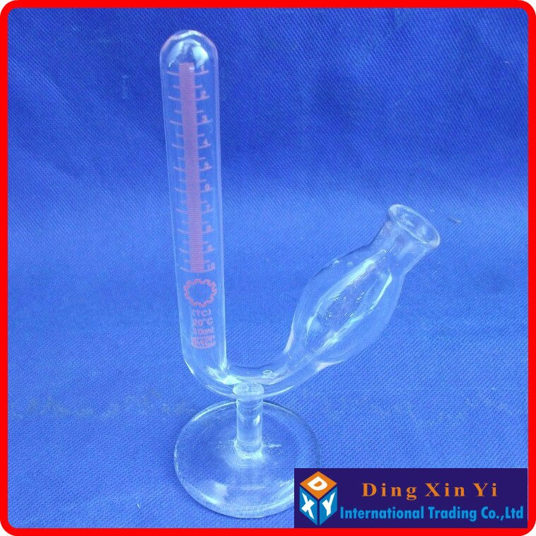 Tubo de fermentación de 10ml, con pie de vidrio, graduado