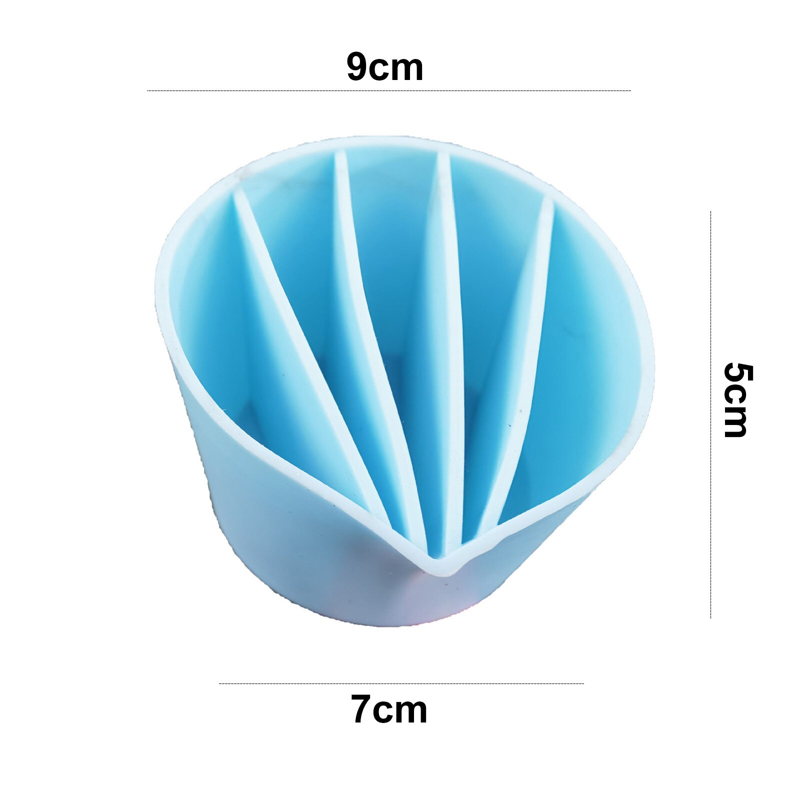 Silicone Epoxy Resin Mixing Cups DIY Epoxy Resin Distribution Measuring Cup Tools for Jewelry Making Painting Color Mixing Cup: 5 slots Blue