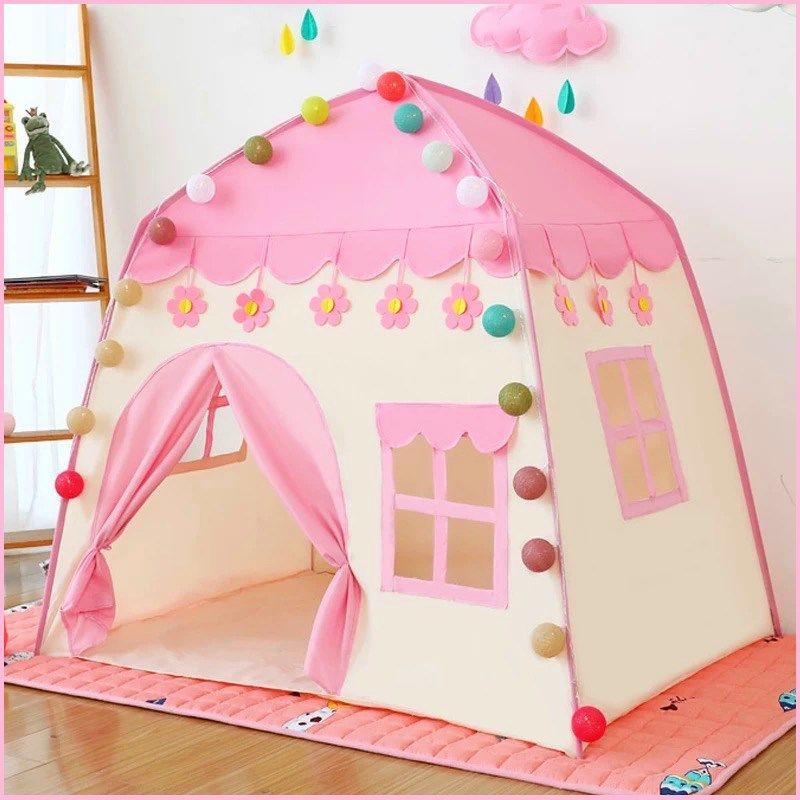 Kinderen Indoor Prinses Teepee Bed Meisje Jongen Baby Tipi Kind Pop Thuis Vouwen Huis Spelen Wigwam Voor Kinderen Kinderen speelgoed Tent
