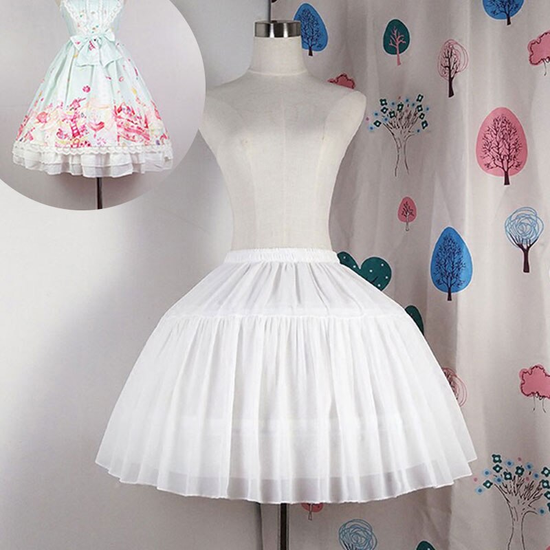 Cosplay Short Dress Half Slips Ball Gown Ballet Petticoat Fishbone Skirt Support Bones Petticoat Lolita Underskirt Adjustable