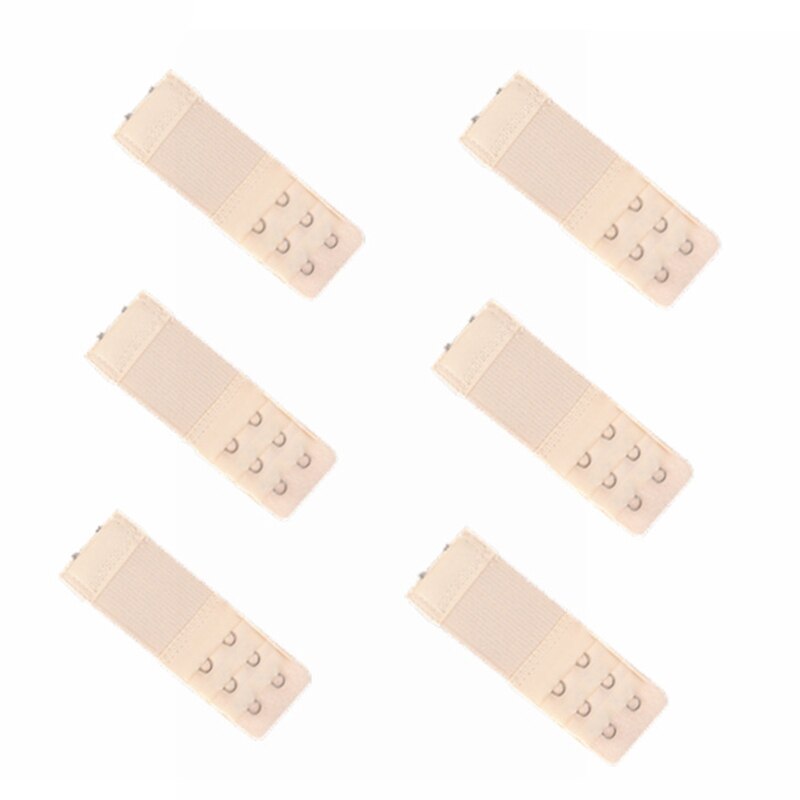 5Pcs Bra Extender Elastic 2 / 3 Hook Soft Bra Extension Strap Adjustable Underwear Strapless Intimates Accessories akcesoria: A-5-6PCS