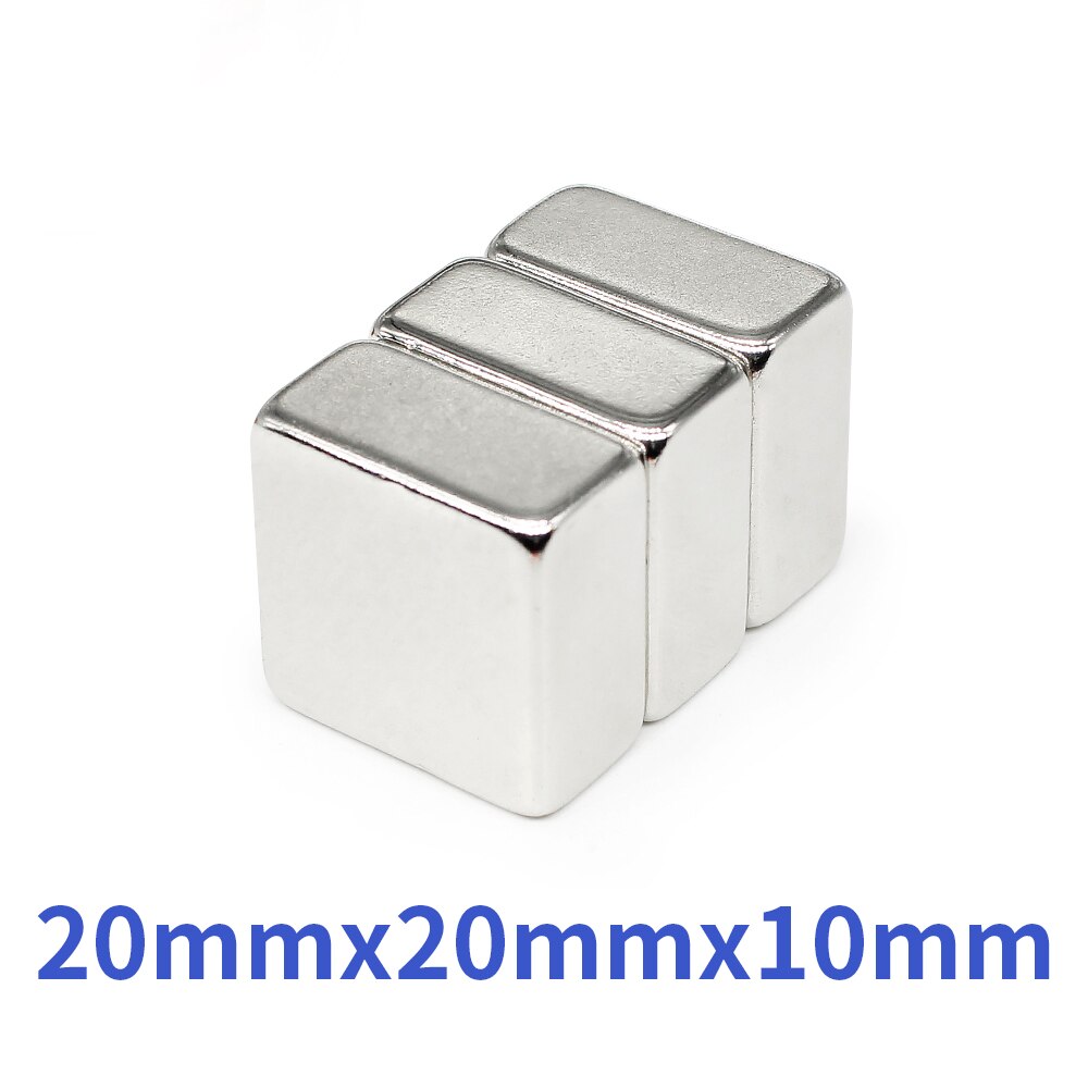 1/2/5/10/15Pcs 20X20X10 Mm Krachtige Sterke Magnetische Magneten vel N35 Vierkante Stong Magneten 20X20X10 Mm Neodymium Magneet 20*20*10