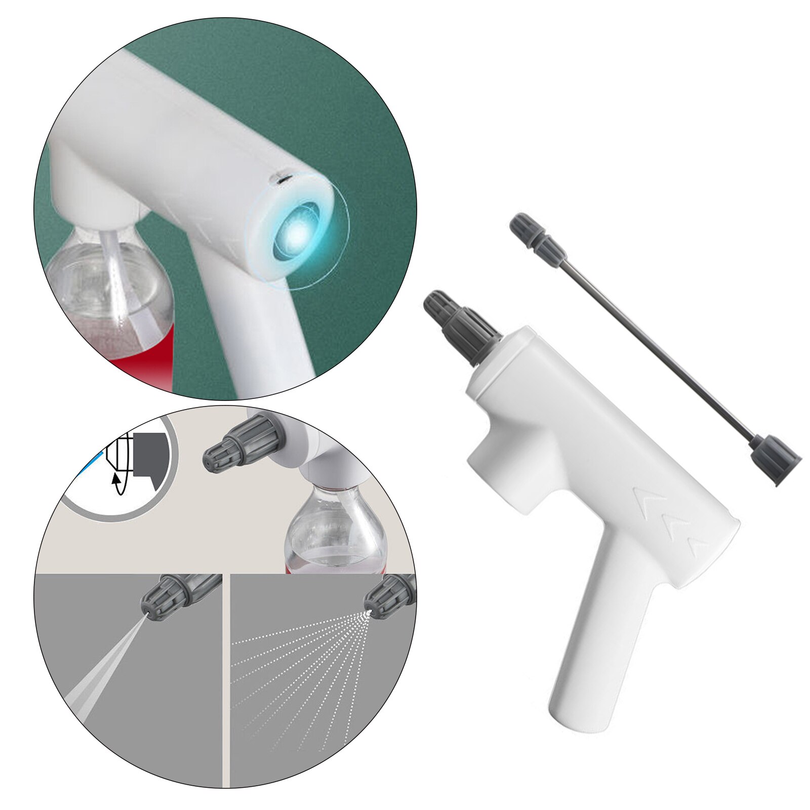 Automatic Electric Sprayer Head Handheld Indoor Outdoor Rechargeable for Bottle Sterilization Cleaning Tool