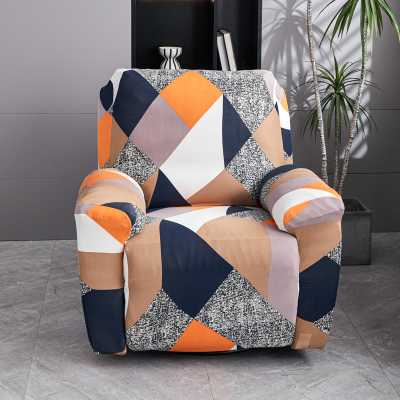 Överdrag till fåtölj med 1pc stretchgeometri, delat och avslappnande soffa, 1- sits, allt-inklusive sofföverdrag för vardagsrum