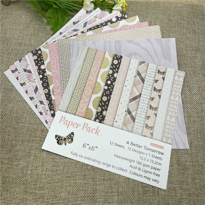 12pc meaning paper pack ours patterned paper Scrapbooking paper pack handmade craft paper craft Background pad Paper Craft