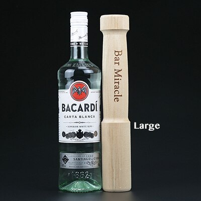 Cocktail muddler træ bar mixer barware cocktail gør det selv drink bar køkken værktøj bar tilbehør: Stor