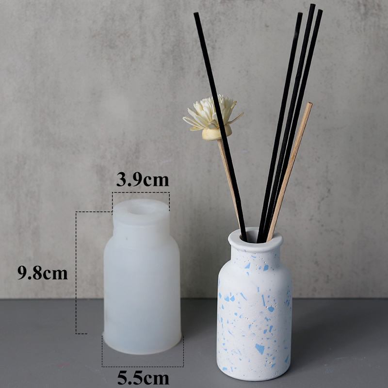 Betongvas silikonform gör-det-själv blomkruka hantverk ornament tillverkning gips epoxiharts gjutformar heminredning handgjord: Ljusgrön